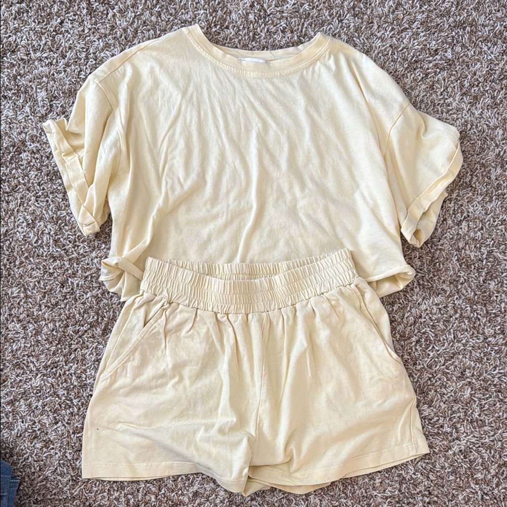 GB Yellow T-Shirt and Shorts Set